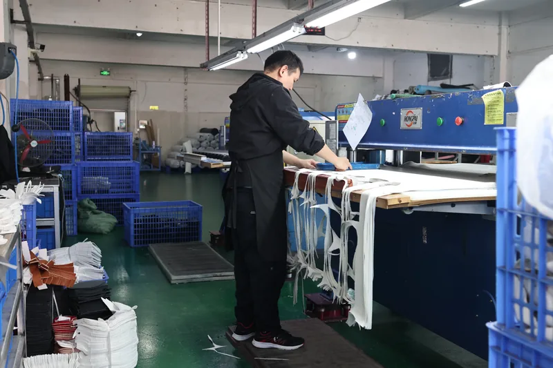 Operator working at an industrial machine