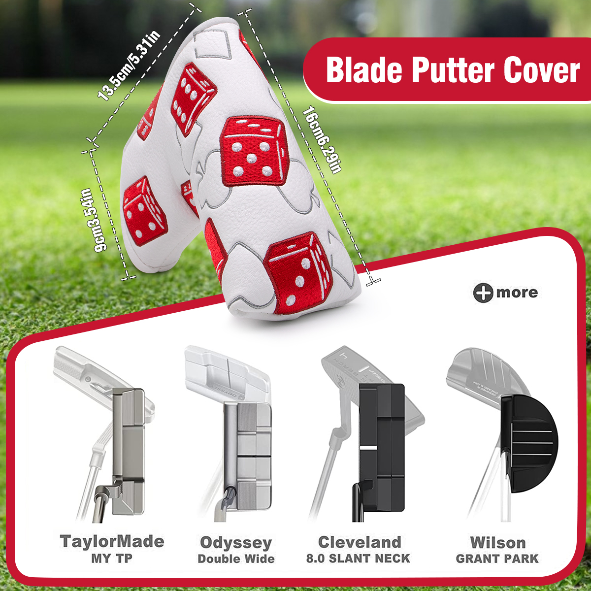 Lucky 777 Pu Leather Golf Blade Putter Cover - Blendedgolf